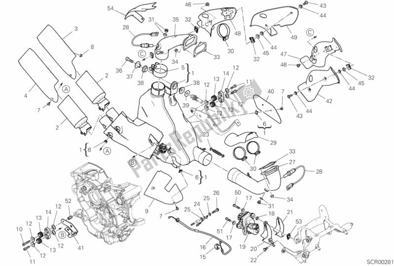 Wszystkie części do System Wydechowy Ducati Supersport S USA 937 2019
